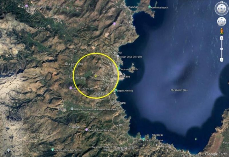 Agios Nikolaos Kreta, Agios Nikolaos: Meerblick-Grundstück mit Baugenehmigung zu verkaufen Grundstück kaufen